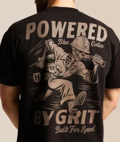 Howitzer Blue Collar Built For Speed T-Shirt Black New