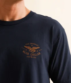 Graphic T-Shirts | Howitzer Blue Collar Death Before T-Shirt Navy