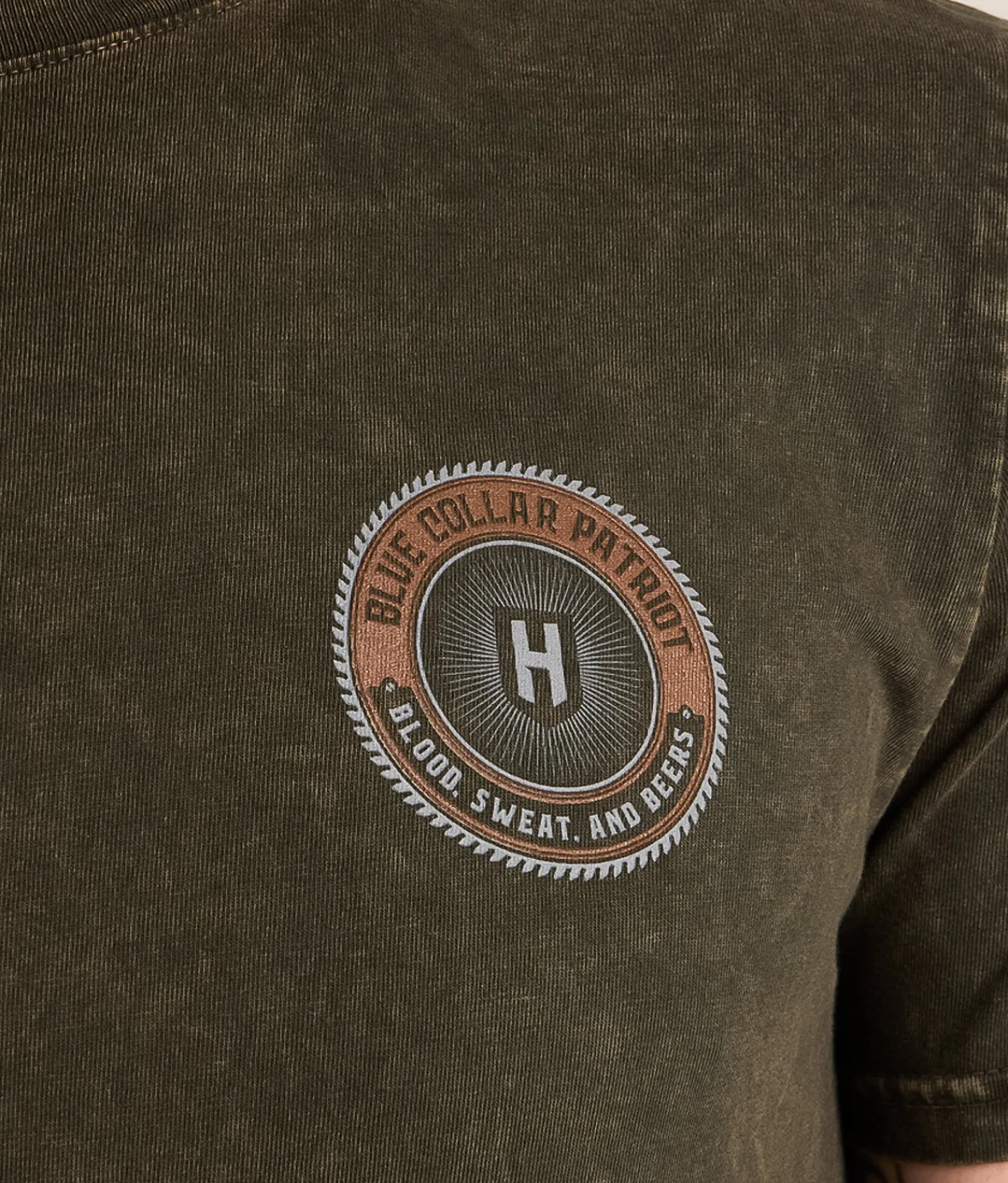 Tops|Graphic T-Shirts | Howitzer Blue Collar Essentials T-Shirt Rosin Mineral Wash