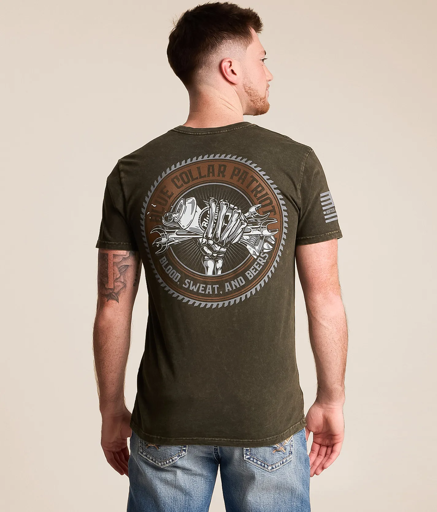Tops|Graphic T-Shirts | Howitzer Blue Collar Essentials T-Shirt Rosin Mineral Wash