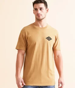 Graphic T-Shirts | Howitzer Blue Collar Forged T-Shirt Heather Burnt Gold