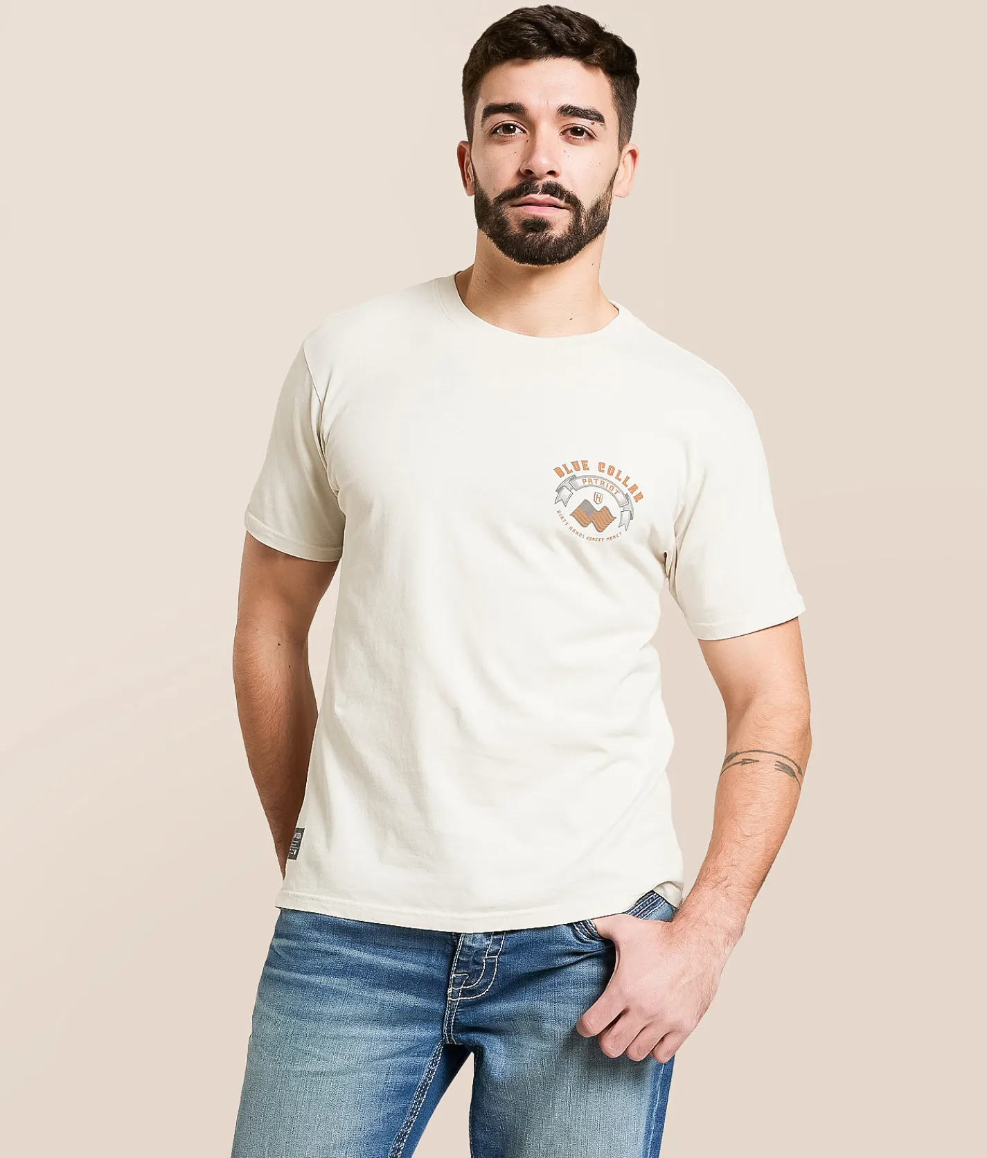 Tops | Howitzer Blue Collar Full Metal T-Shirt Lunar Rock