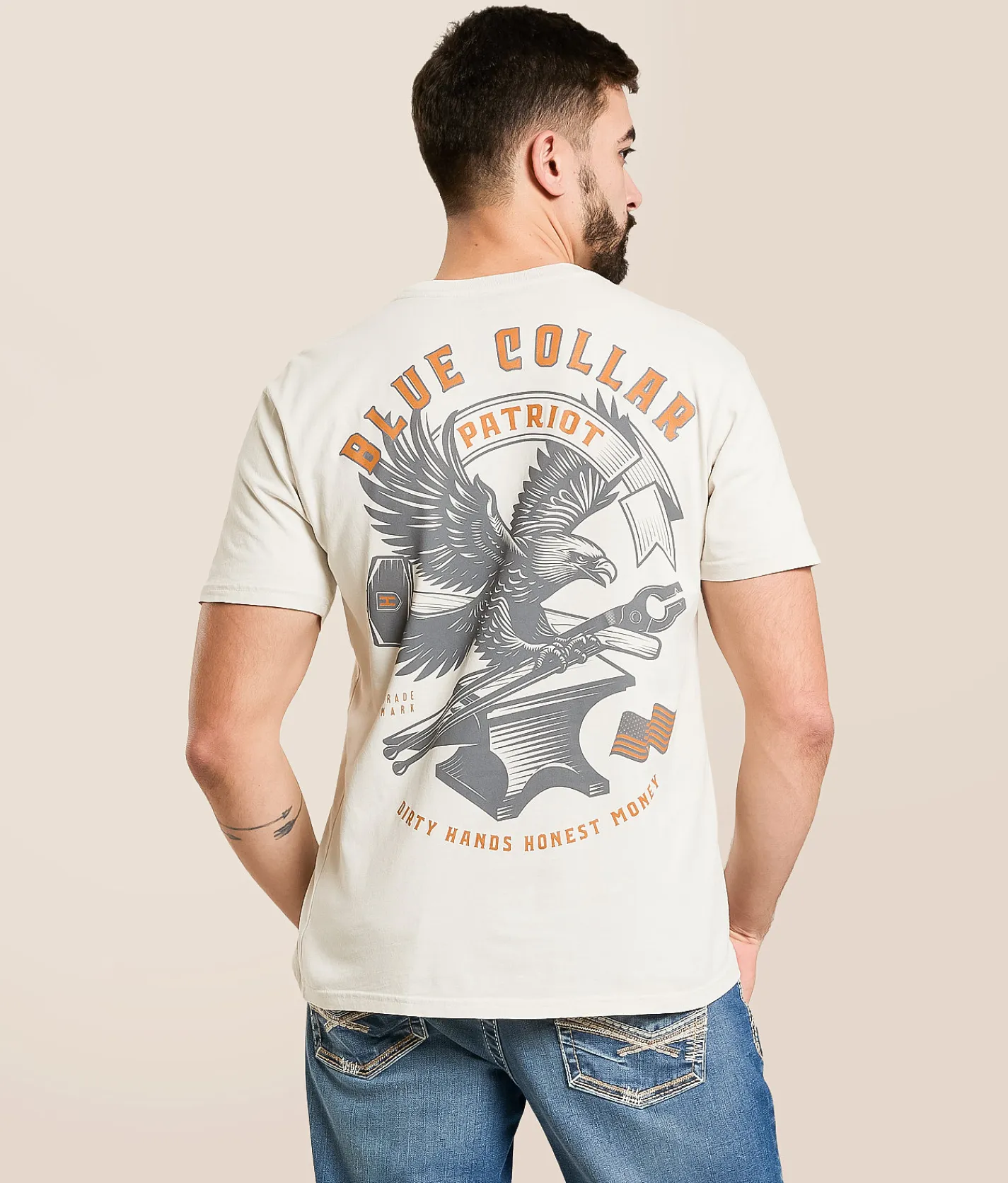 Howitzer Blue Collar Full Metal T-Shirt Lunar Rock Sale