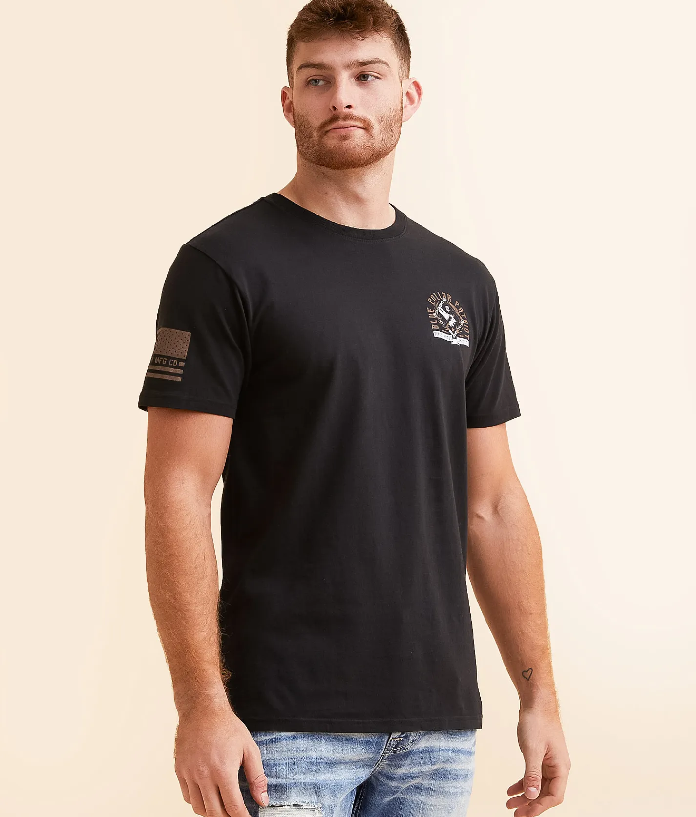 Howitzer Blue Collar Hammered T-Shirt Black