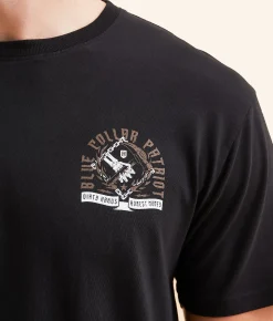 Howitzer Blue Collar Hammered T-Shirt Black