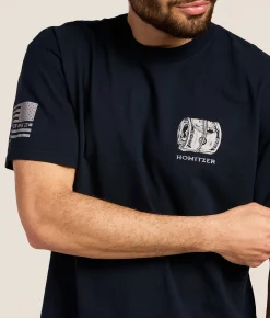 Howitzer Blue Collar Hard Dollars Heavyweight T-Shirt Navy Outlet
