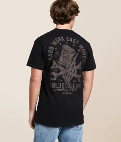 Howitzer Blue Collar Hard Work T-Shirt Moonmist Hot