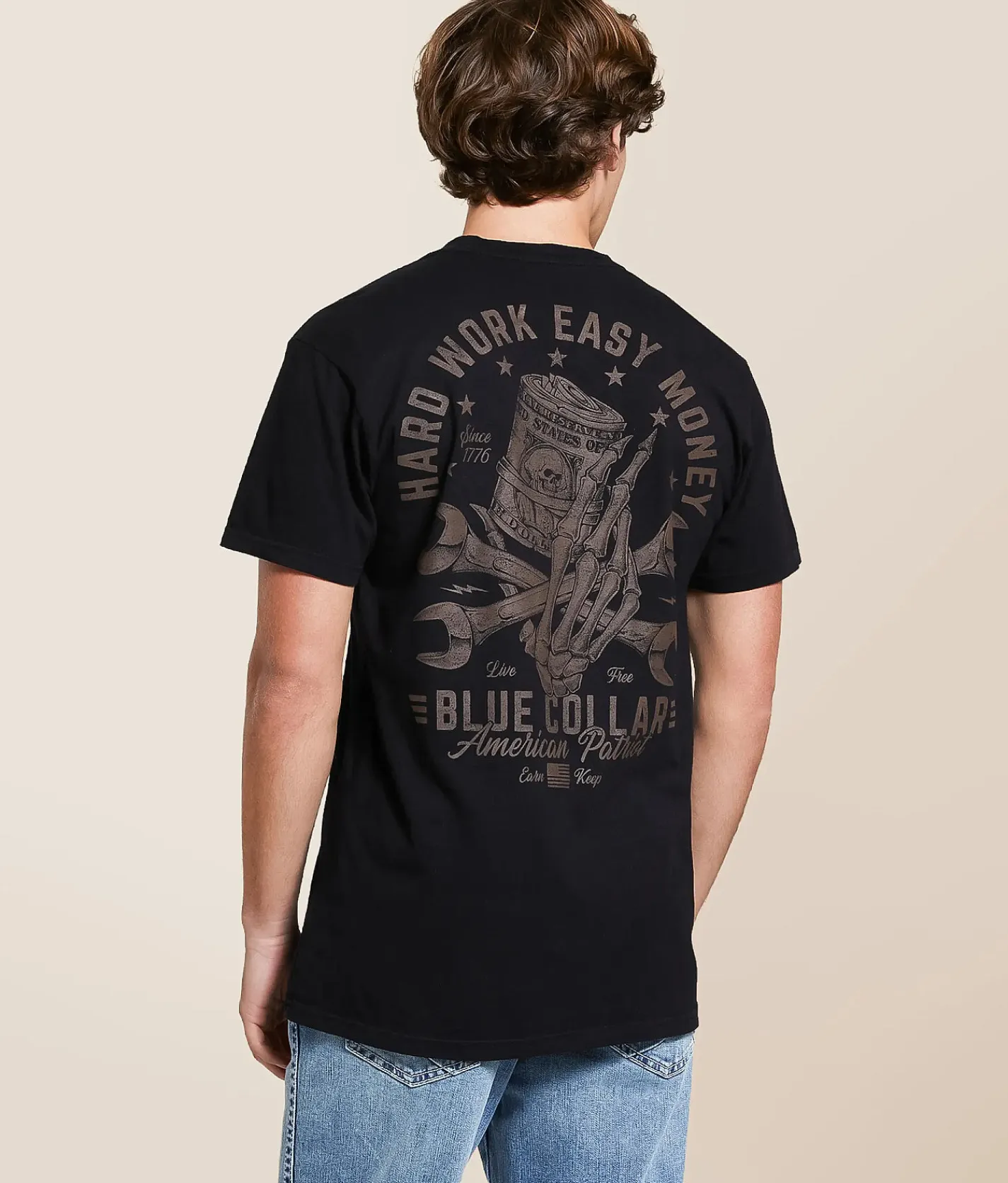 Howitzer Blue Collar Hard Work T-Shirt Moonmist Hot