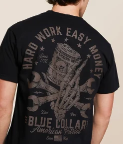 Howitzer Blue Collar Hard Work T-Shirt Moonmist Hot