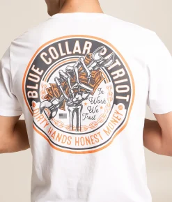 Howitzer Blue Collar Honest T-Shirt White Online
