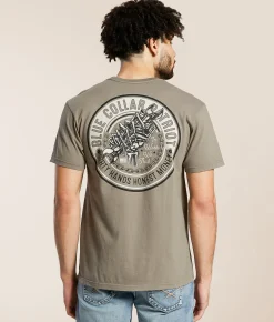 Howitzer Blue Collar Honest T-Shirt Moon Mist Discount