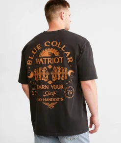 Graphic T-Shirts | Howitzer Blue Collar Knuckles T-Shirt Vintage Black