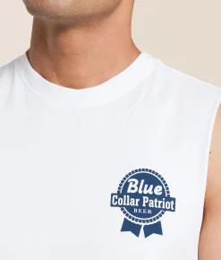 Howitzer Blue Collar Liquid Gold Tank Top White Outlet