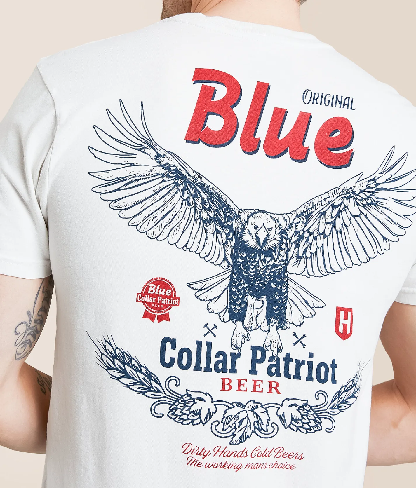 Howitzer Blue Collar Liquid Gold T-Shirt Lunar Rock Online