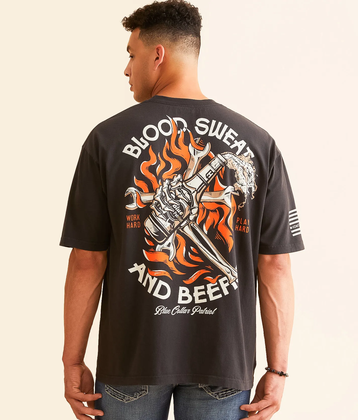 Graphic T-Shirts | Howitzer Blue Collar Long Day T-Shirt Vintage Black