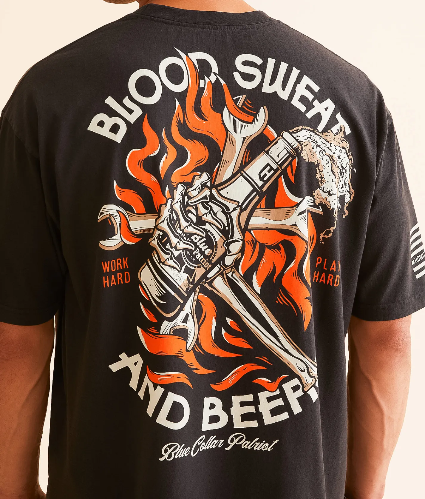 Graphic T-Shirts | Howitzer Blue Collar Long Day T-Shirt Vintage Black
