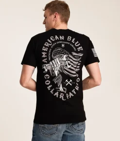 Howitzer Blue Collar Loud & Proud T-Shirt Black Discount
