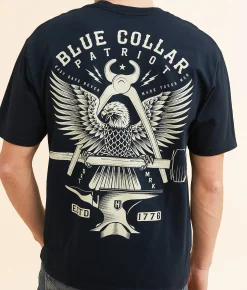 Graphic T-Shirts | Howitzer Blue Collar Made Of Steel T-Shirt Obsidian