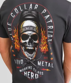 Howitzer Blue Collar Metal T-Shirt Vintage Black