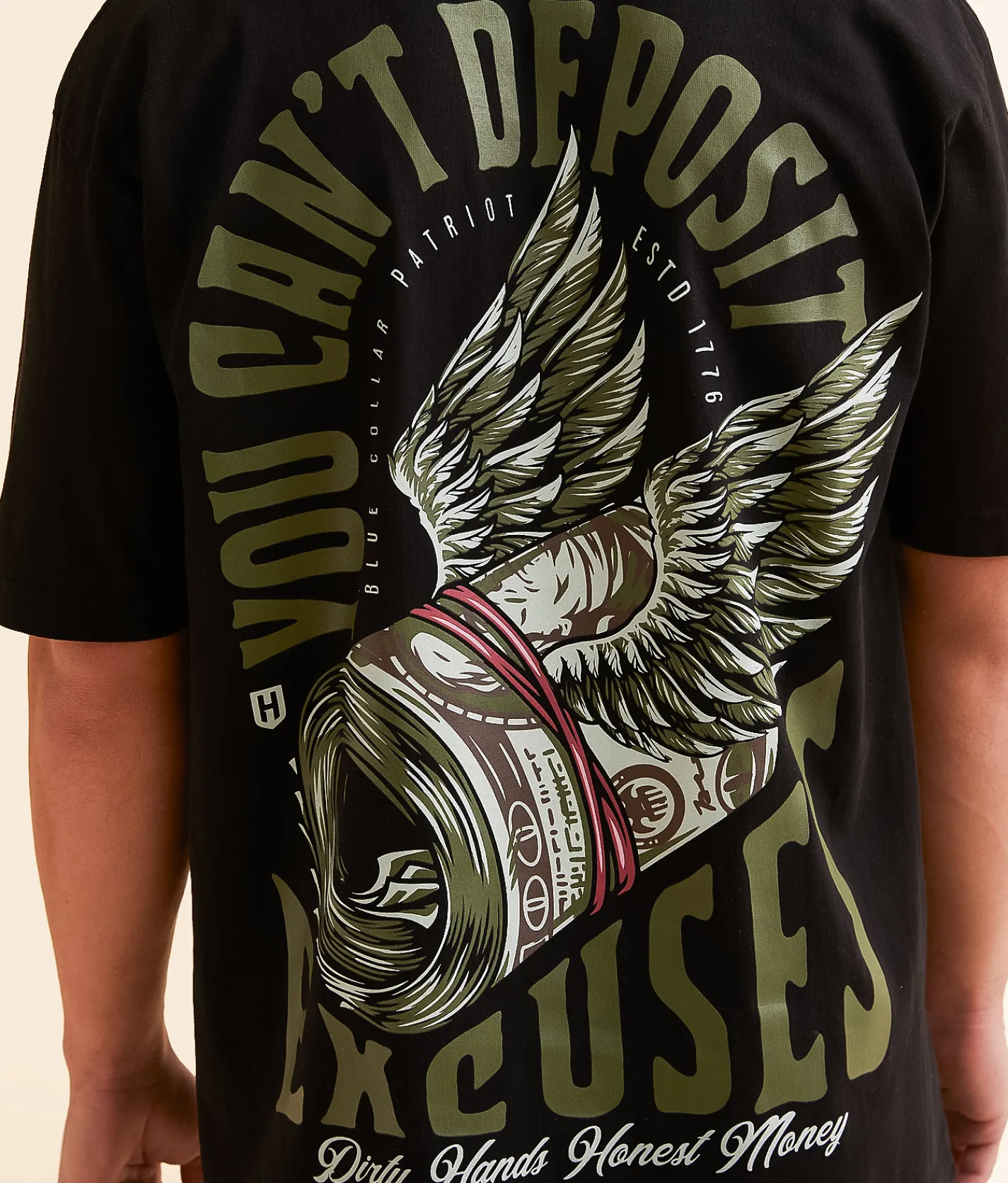 Graphic T-Shirts | Howitzer Blue Collar No Excuses T-Shirt Black