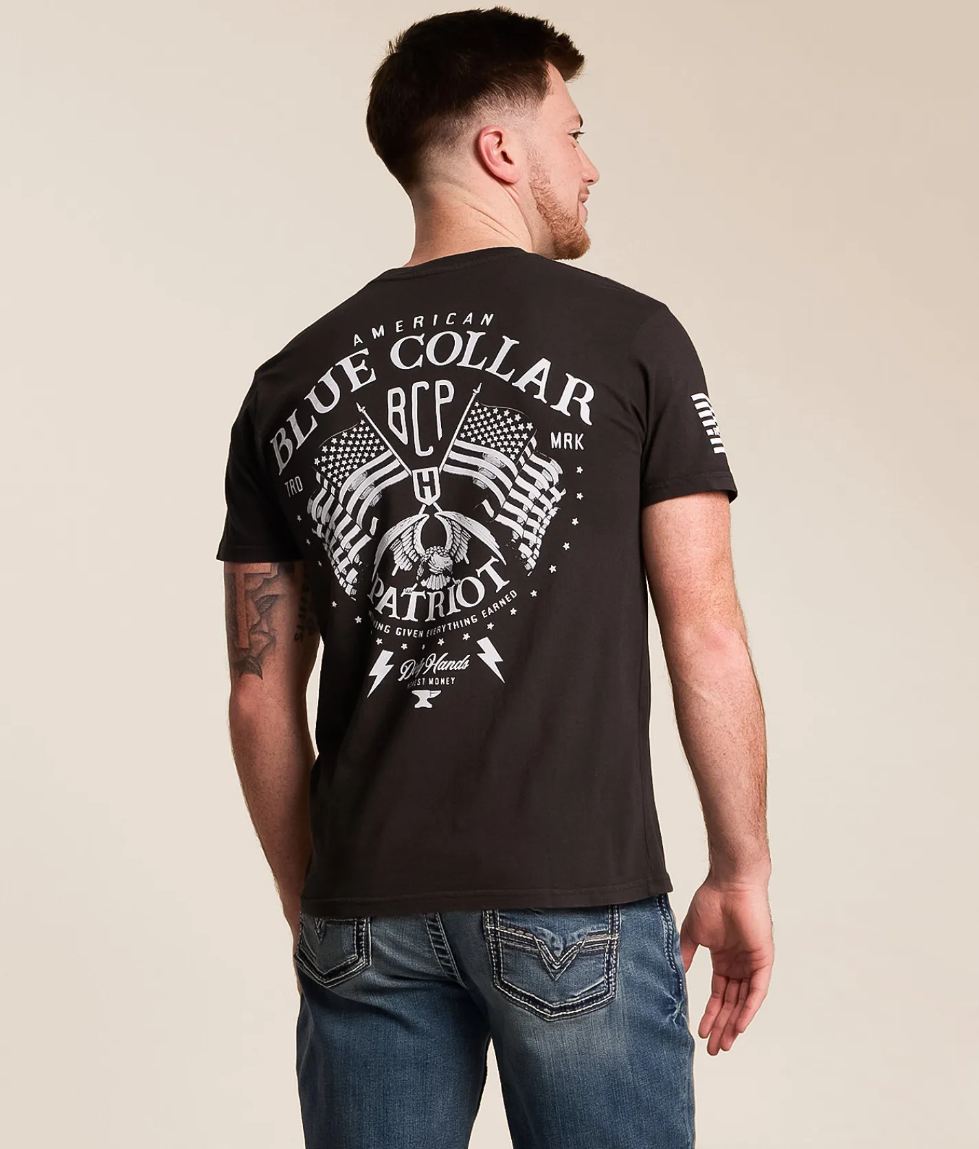Tops|Graphic T-Shirts | Howitzer Blue Collar Nothing Given T-Shirt Vintage Black