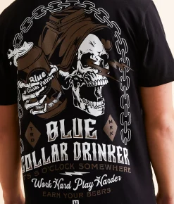 Graphic T-Shirts | Howitzer Blue Collar 5 O'Clock T-Shirt Black