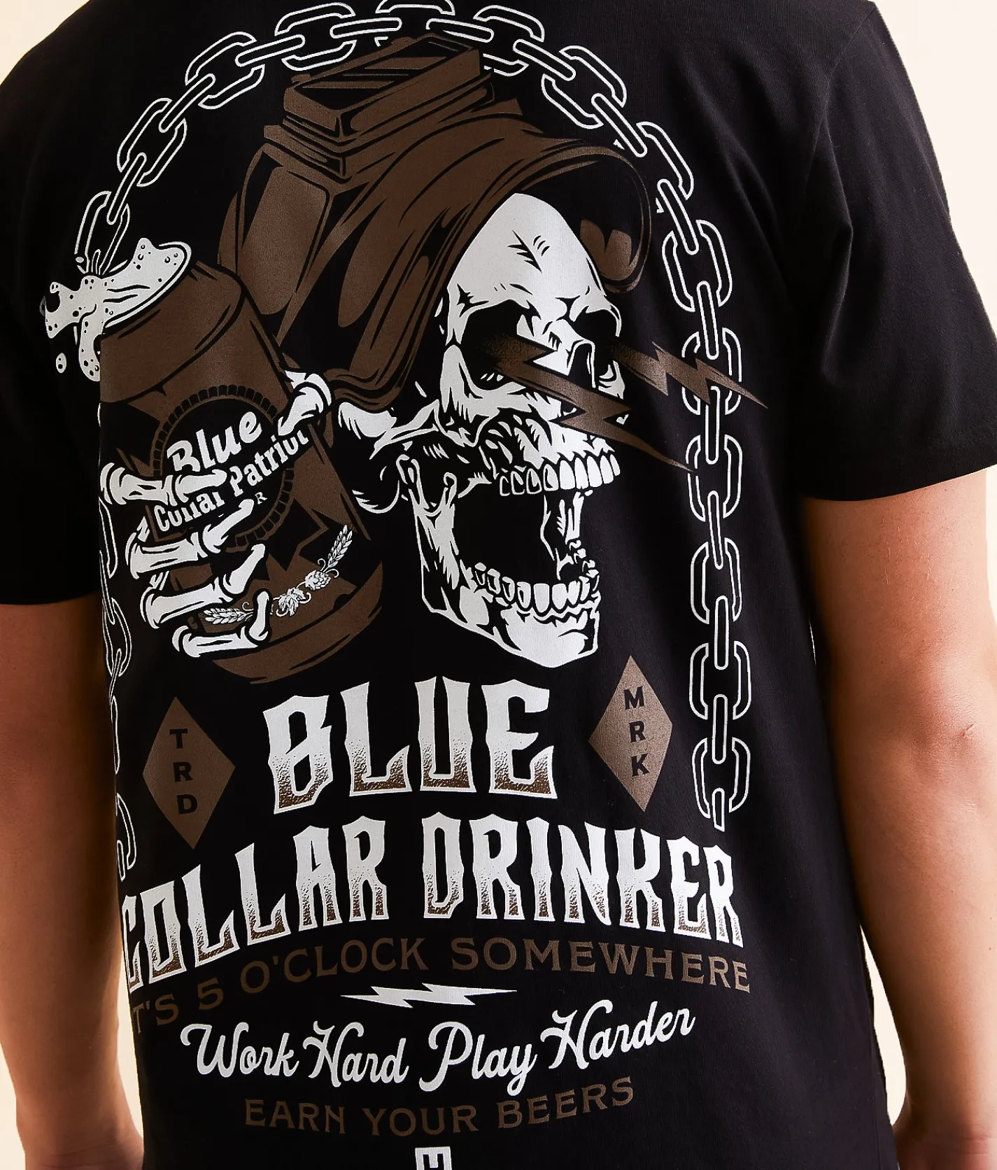 Graphic T-Shirts | Howitzer Blue Collar 5 O'Clock T-Shirt Black
