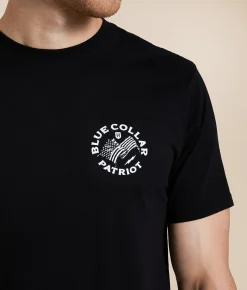 Tops|Graphic T-Shirts | Howitzer Blue Collar Ripped & Torn T-Shirt Black