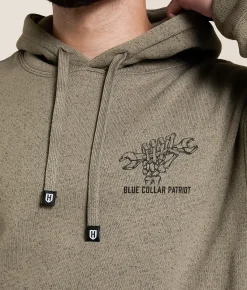 Tops | Howitzer Blue Collar Rough Hands Hooded Sweatshirt Moonmist