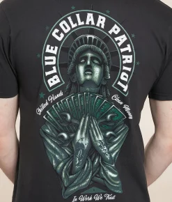Graphic T-Shirts | Howitzer Blue Collar Skilled Hands T-Shirt Vintage Black