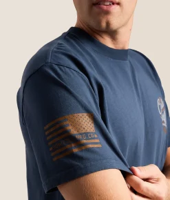 Tops|Graphic T-Shirts | Howitzer Blue Collar Soaring T-Shirt Kimes Navy