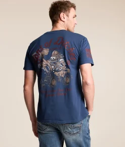 Howitzer Blue Collar Son of Ditches T-Shirt Moonlit Ocean Hot