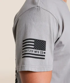 Tops|Graphic T-Shirts | Howitzer Blue Collar Sparked T-Shirt Silent Storm