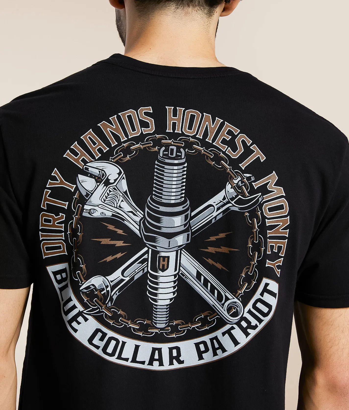 Howitzer Blue Collar Sparx Patriot T-Shirt Black Clearance