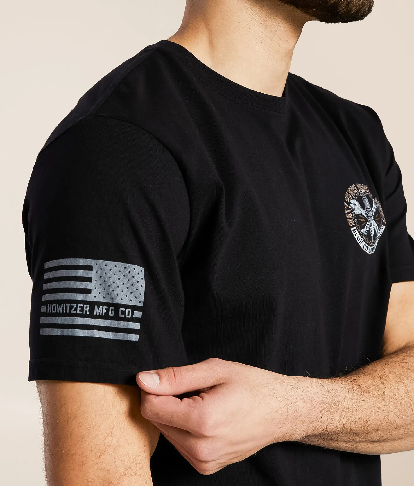 Howitzer Blue Collar Sparx Patriot T-Shirt Black Clearance