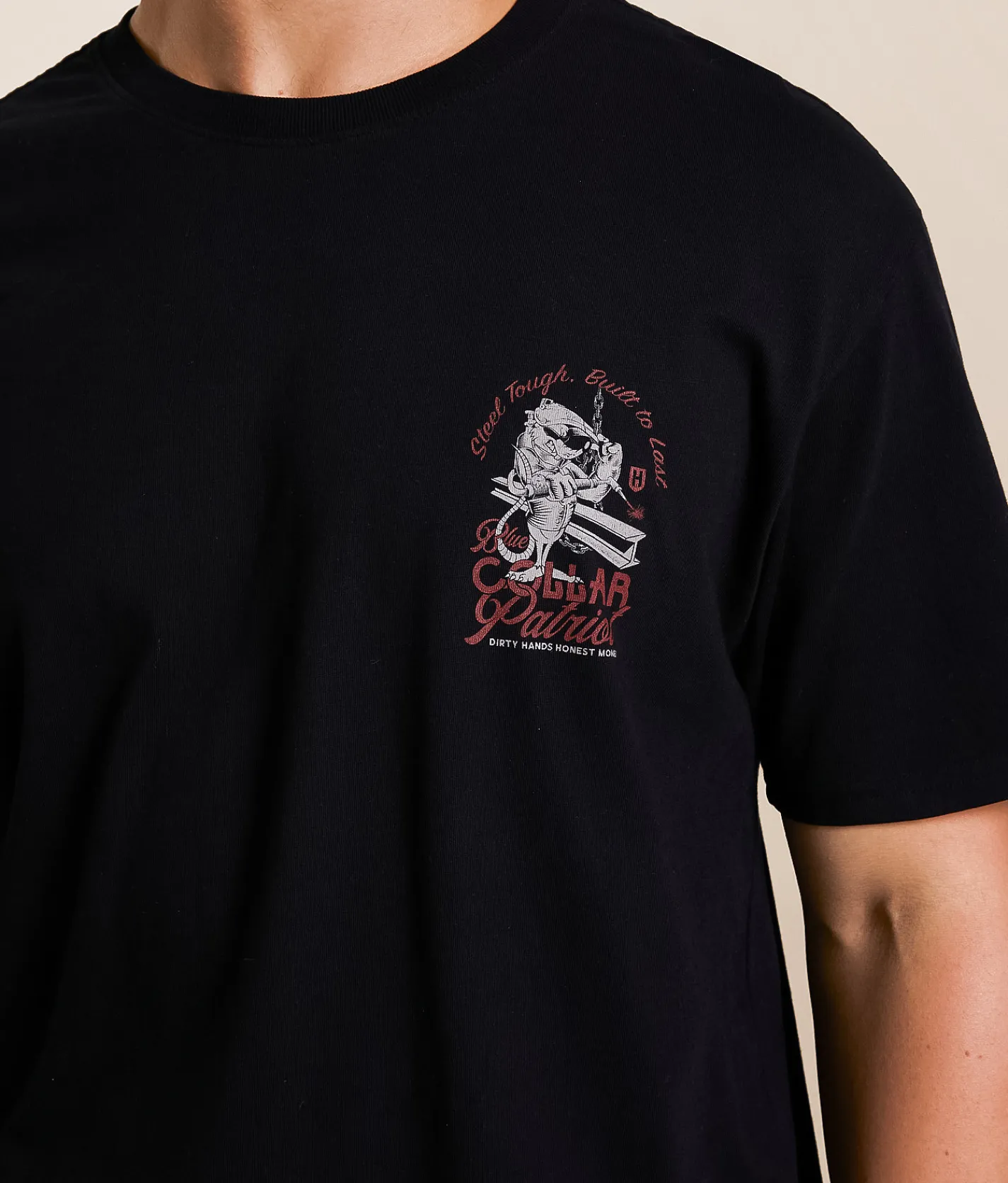 Howitzer Blue Collar Steel Tough T-Shirt Black Best