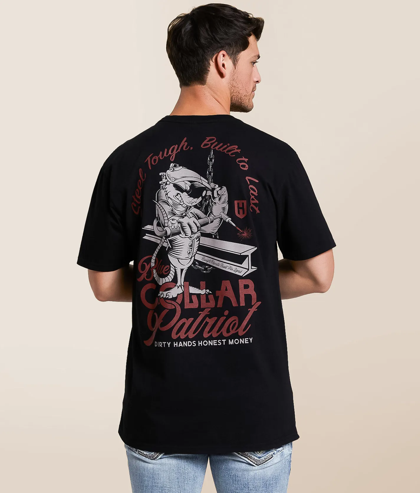 Howitzer Blue Collar Steel Tough T-Shirt Black Best