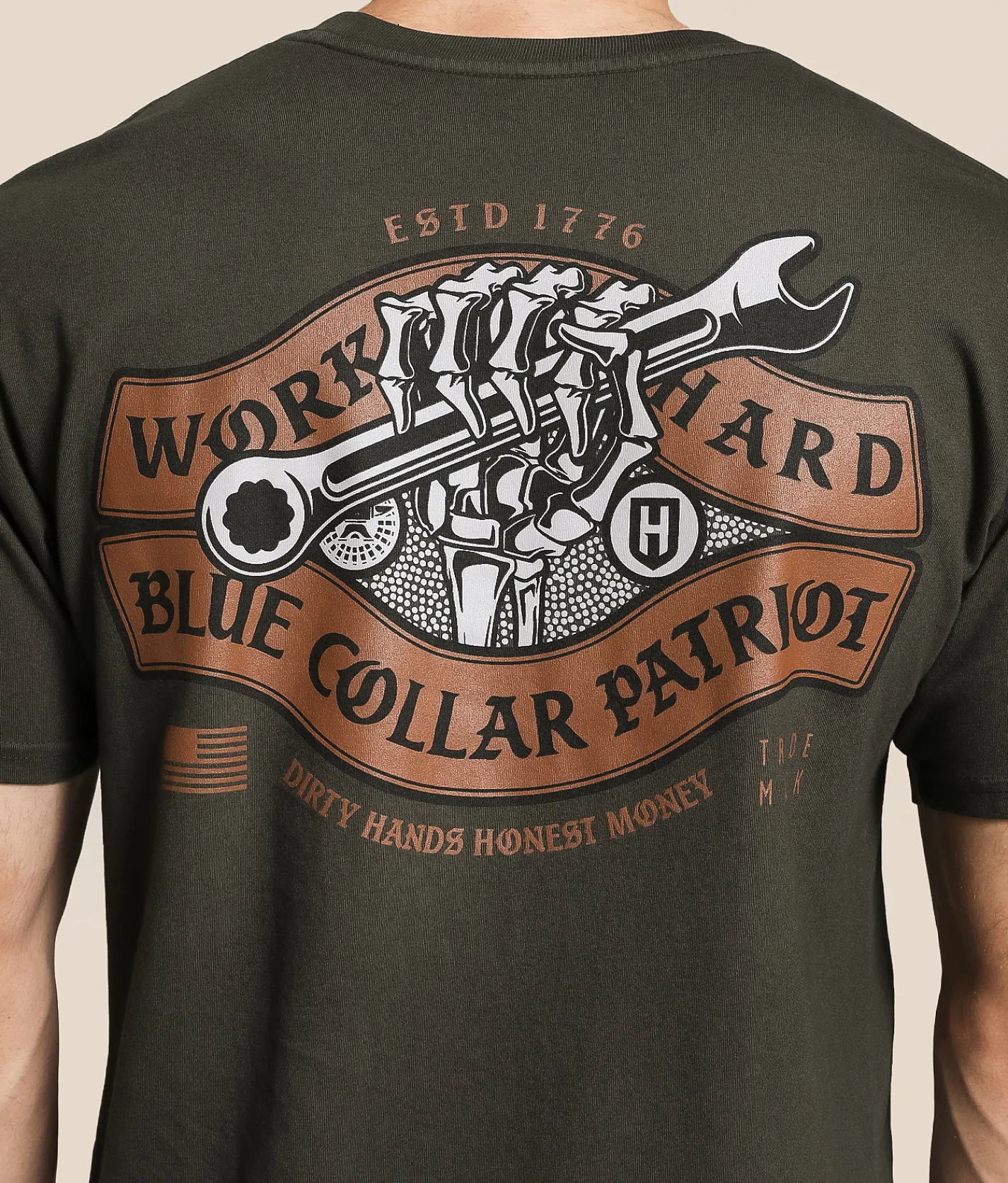 Howitzer Blue Collar Torqued T-Shirt Rosin Discount