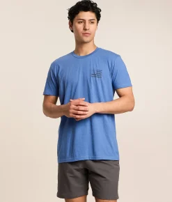 Graphic T-Shirts | Howitzer Blue Collar Wrench Flag T-Shirt Sapphire Blue
