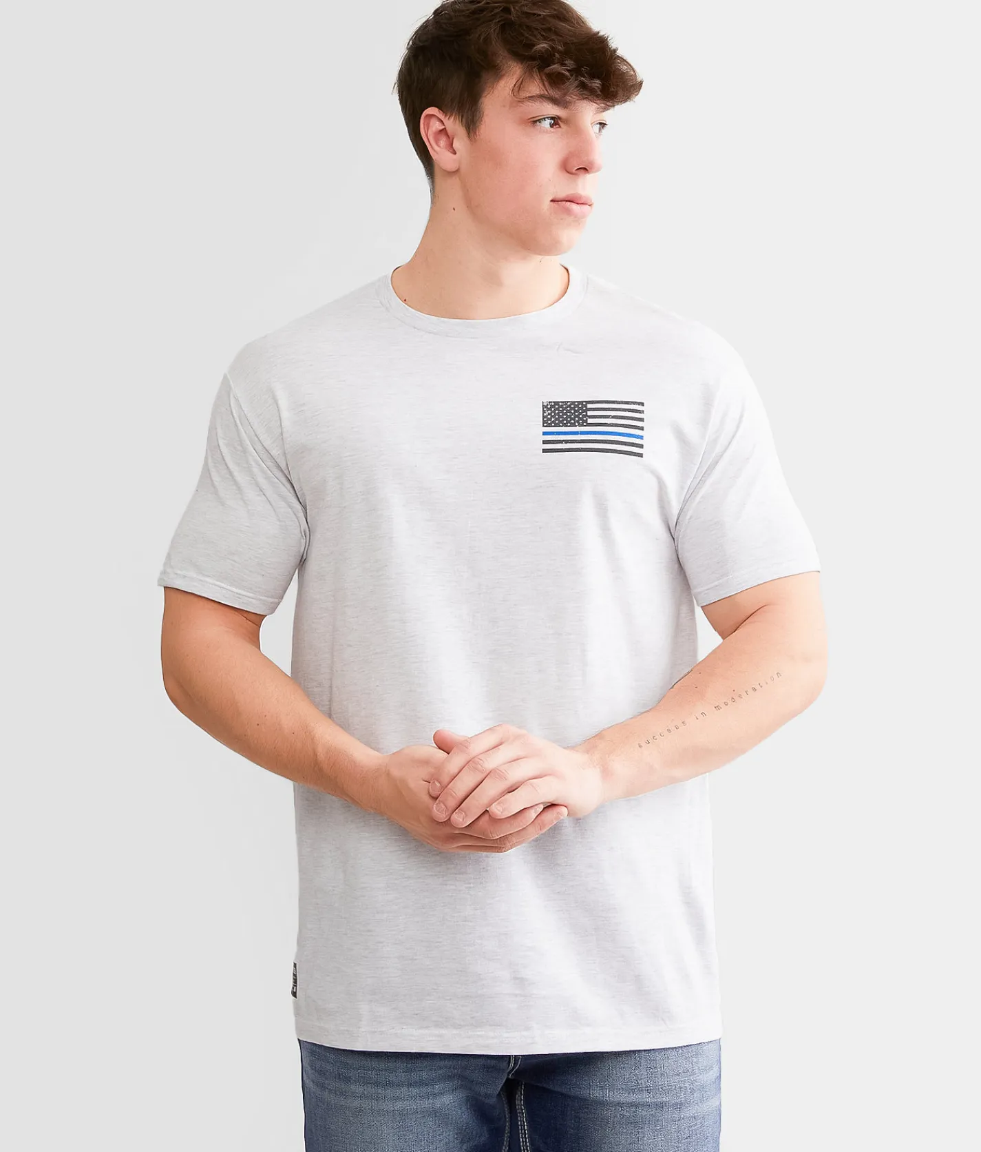 Graphic T-Shirts | Howitzer Blue Line T-Shirt Ash