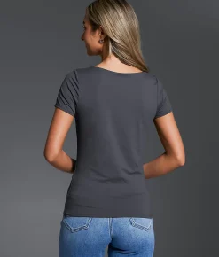 Tops | Buckle Black Boatneck Black Shaping & Smoothing Top Ebony