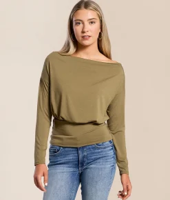 Willow & Root Boatneck Dolman Top Off White Sale