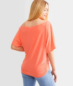 Daytrip Boatneck Top Living Coral Outlet