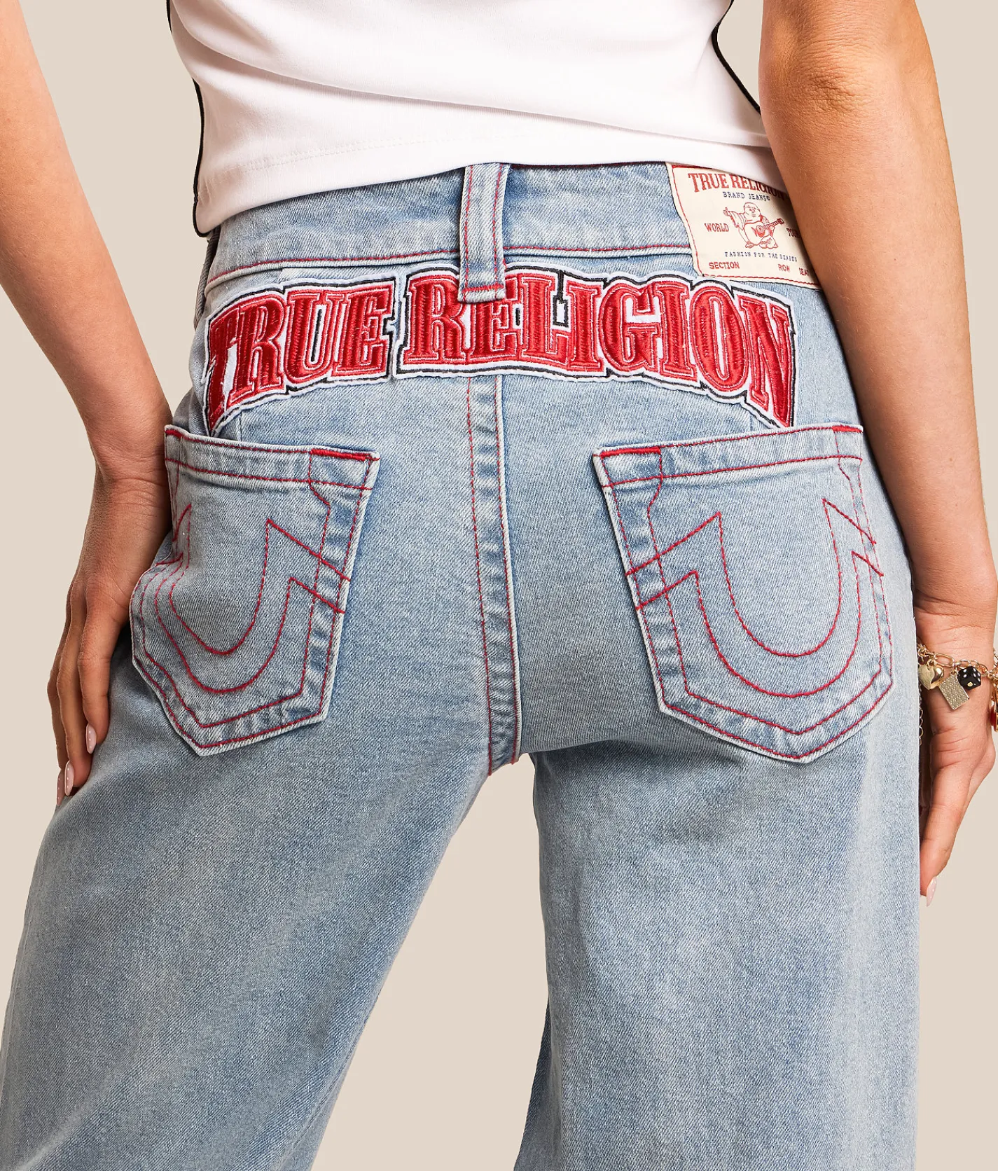 Jeans | True Religion Bobbi Baggy Wide Leg Stretch Jean Horizon Henge