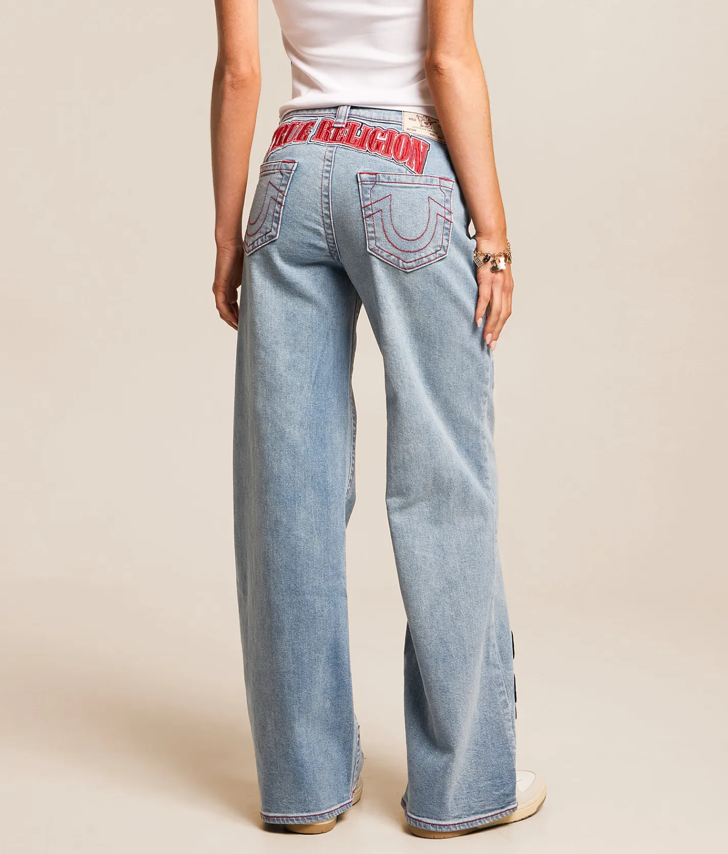 Jeans | True Religion Bobbi Baggy Wide Leg Stretch Jean Horizon Henge