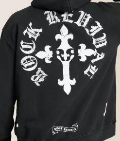 Tops | Rock Revival Bode Hooded Sweatshirt Black