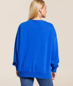 Tops | Gameday SOCIAL® Boise State Broncos Oversized Pullover Royal Blue