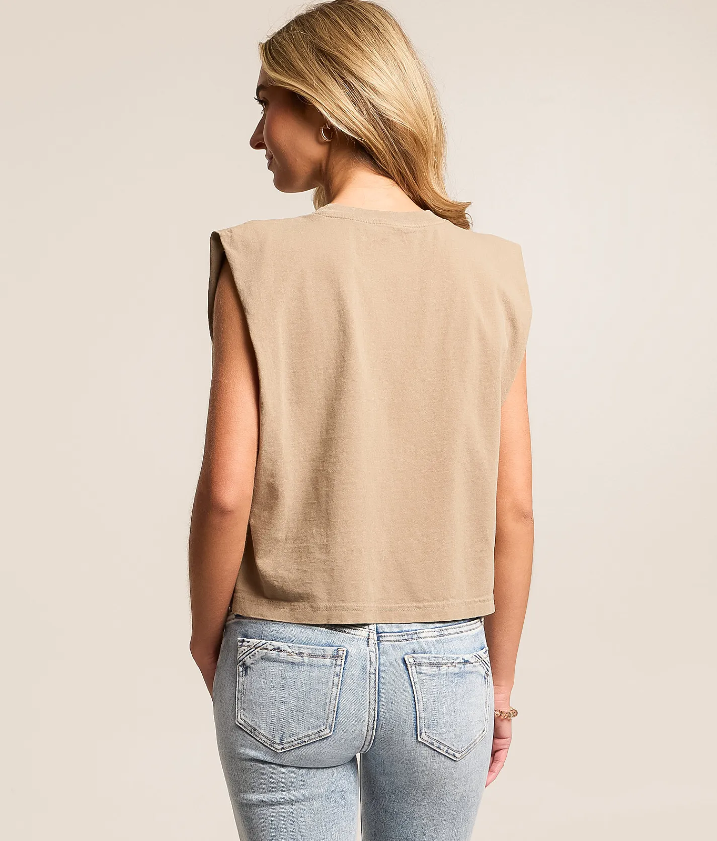 Tops | Rodeo Quincy Bolt Cowboy Tank Top Taupe