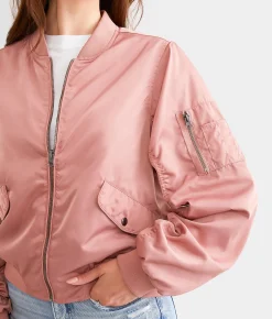 BKE Bomber Jacket Ash Rose New