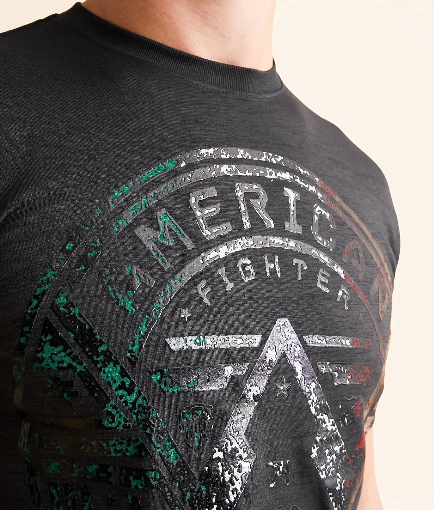 Graphic T-Shirts | American Fighter Bonfield T-Shirt Pitch Black